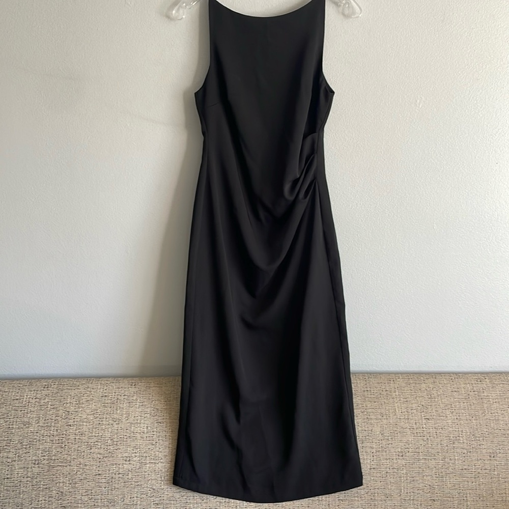 Commense Silent Sea Boat Neck Sleeveless Black Dress Size Small‎